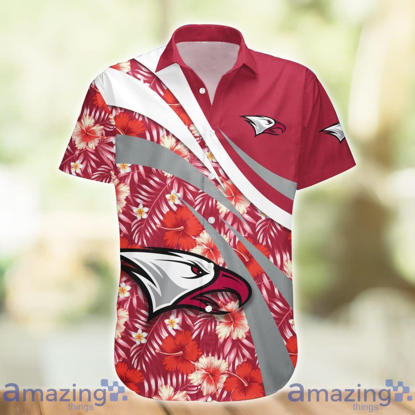 North Carolina Central Eagles NCAA Hibiscus Flower Pattern Aloha Hawaiian Shirt Product Photo 1