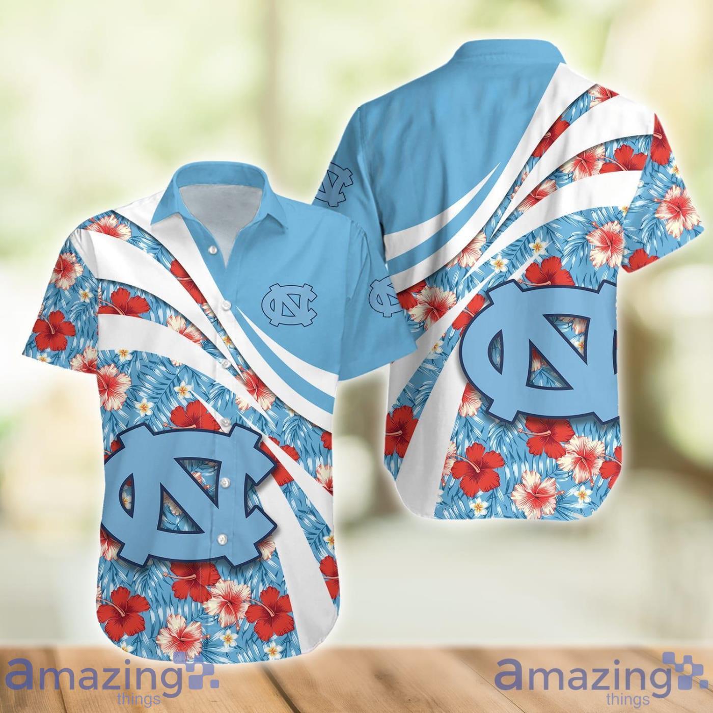 NCAA North Carolina Tar Heels Hawaiian Shirt Palm Leaves Practical