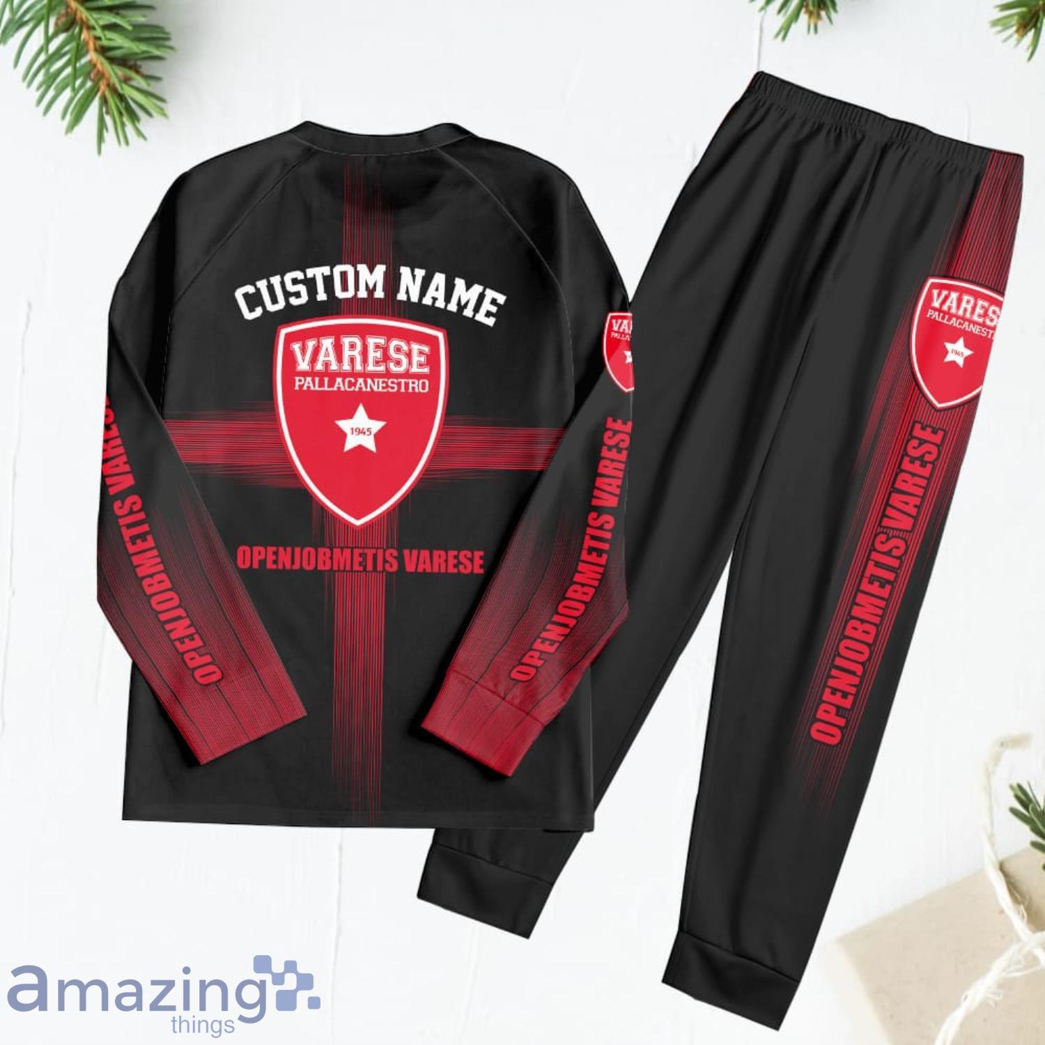 Openjobmetis Varese Cusom Name Pajamas Set Best Gift For Family image Openjobmetis Varese Cusom Name Pajamas Set Best Gift For Family Product Photo 3