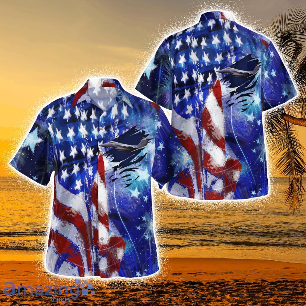 Oregon Air National Guard 142nd Fighter Wing F-15c Eagle 4th Of July Tropical Hawaiian Shirt Product Photo 1