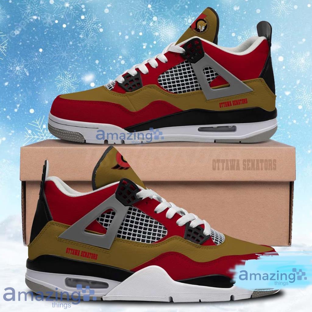 Ottawa Senators Shoes NHL Air Jordan 4 Shoes Gifts For Men And Women Product Photo 1