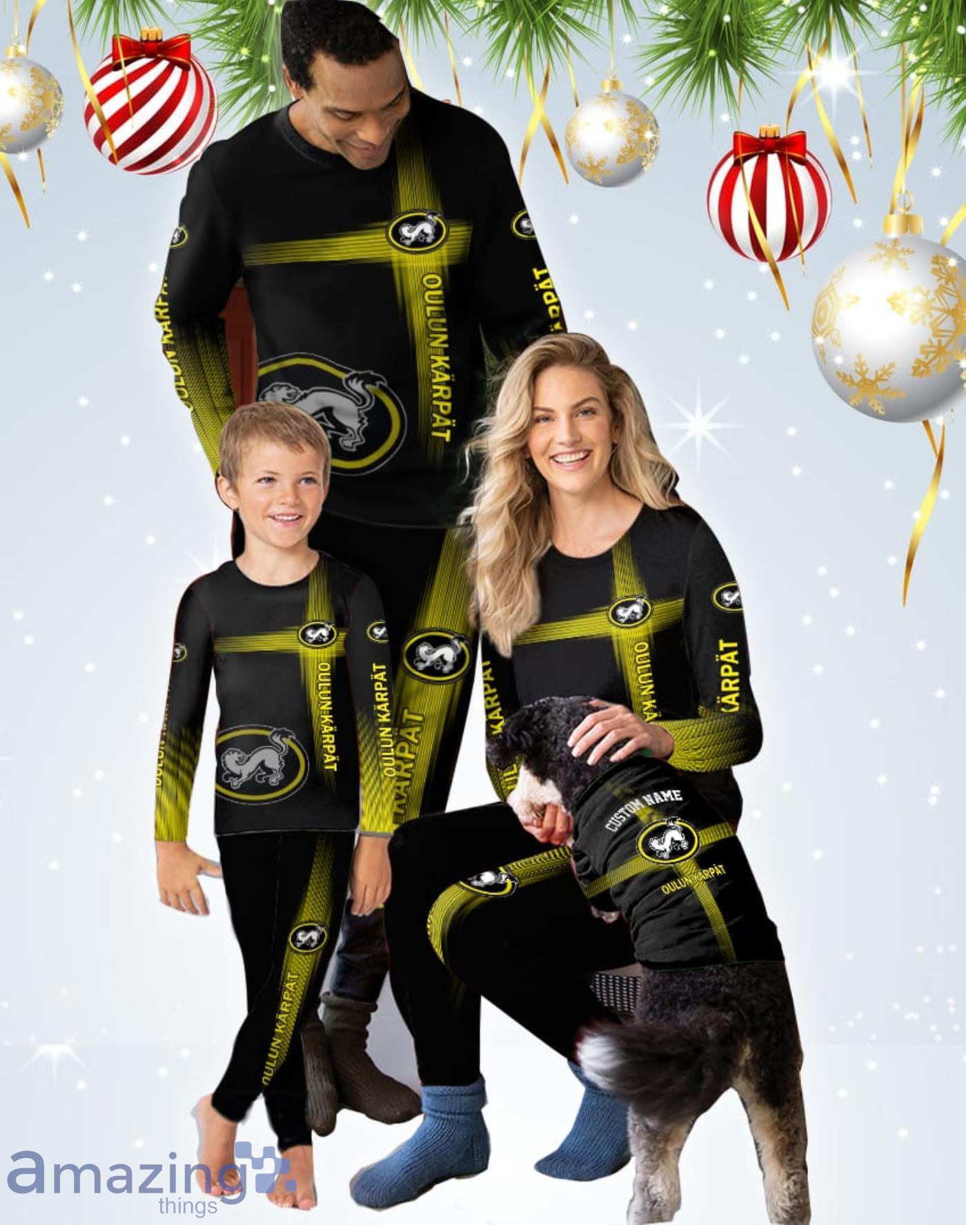 Oulun Karpat Custom Name Pajamas Set For Family Sport Fans Gift image Oulun Karpat Custom Name Pajamas Set For Family Sport Fans Gift Product Photo 2