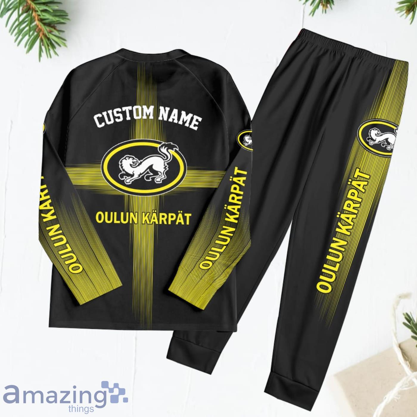 Oulun Karpat Custom Name Pajamas Set For Family Sport Fans Gift image Oulun Karpat Custom Name Pajamas Set For Family Sport Fans Gift Product Photo 3