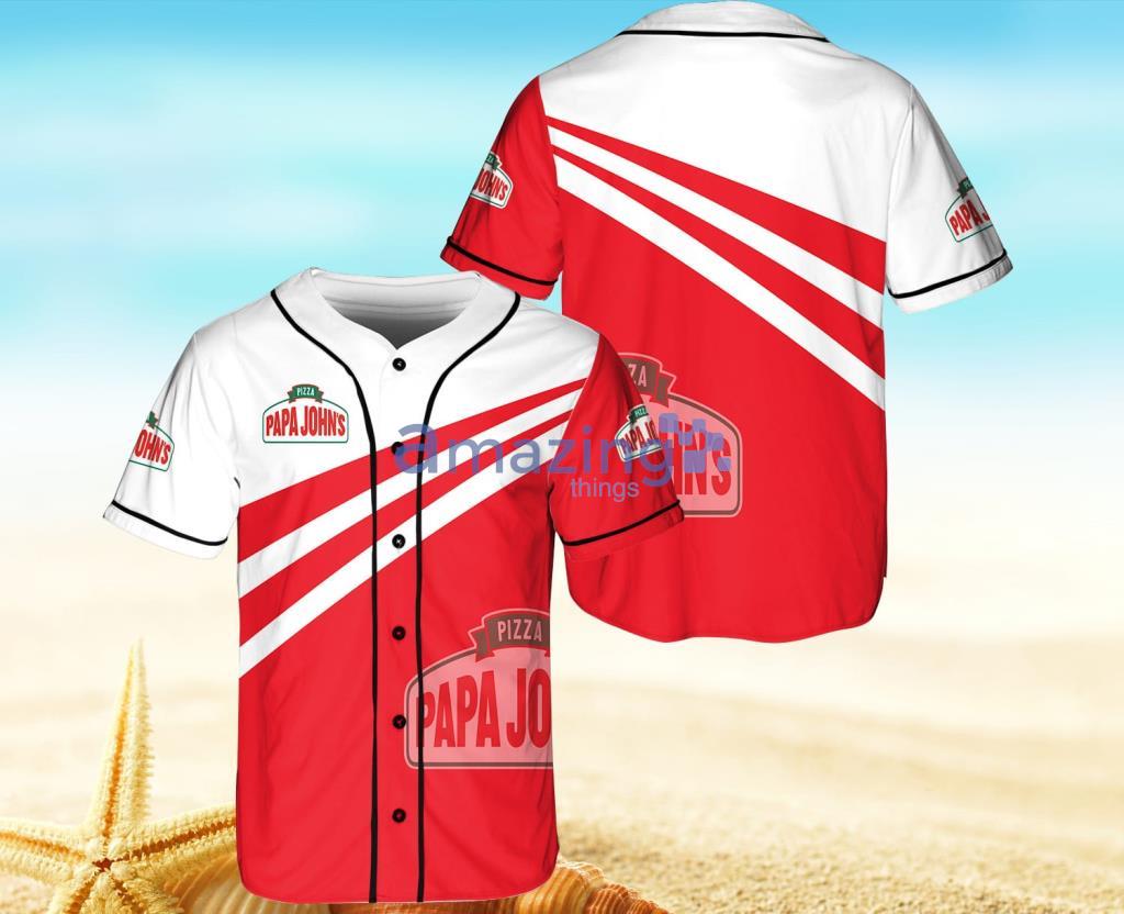 Papa John's Pizza Logo Baseball Jersey Shirt Gift For Men And Women