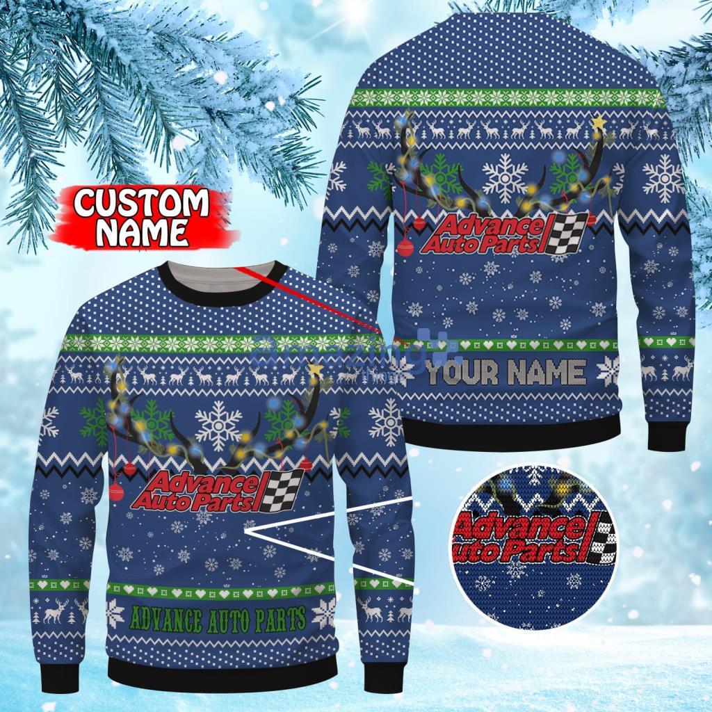 Personalized Advance Auto Parts Logo Christmas Ugly Sweater 3D Gift For Men And Women Product Photo 1