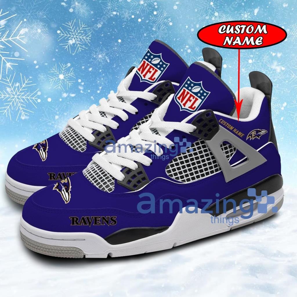 Personalized Baltimore Ravens MLB Air Jordan 4 Shoes New Trend 2023 Gift  For Men And Women
