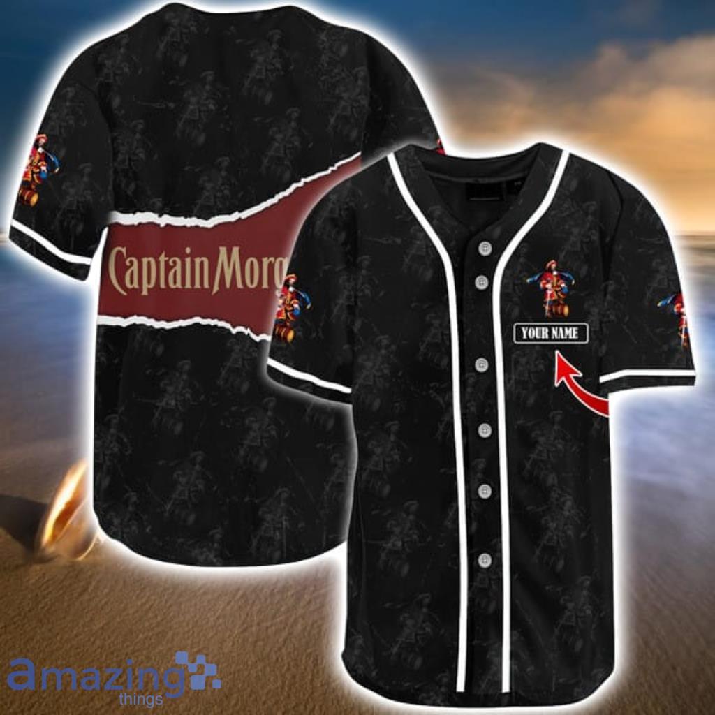 Personalized Black Captain Morgan Seamless Baseball Jersey Shirt Gift For Men And Women Product Photo 1 Personalized Black Captain Morgan Seamless Baseball Jersey Shirt Gift For Men And Women Product Photo 1