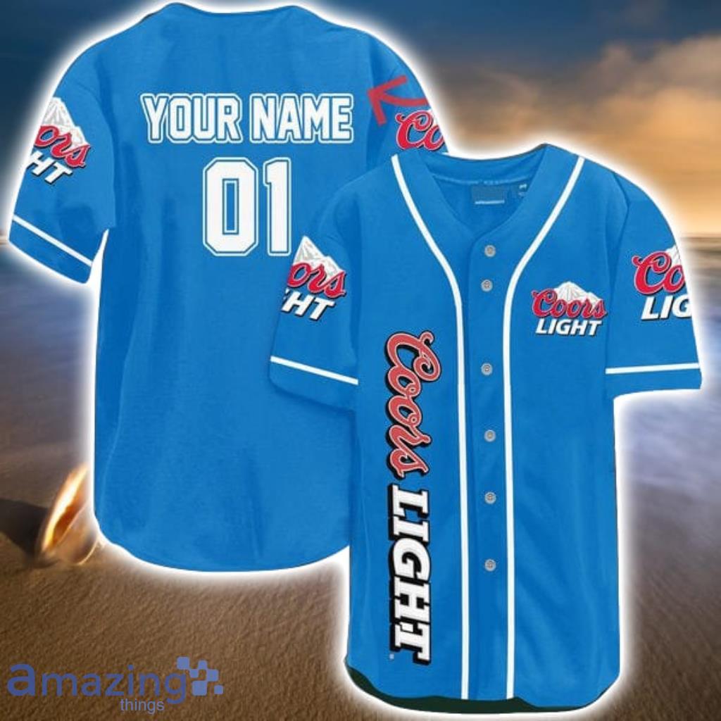 Coors Light Funny Custom Name Baseball Jersey Shirt For Men