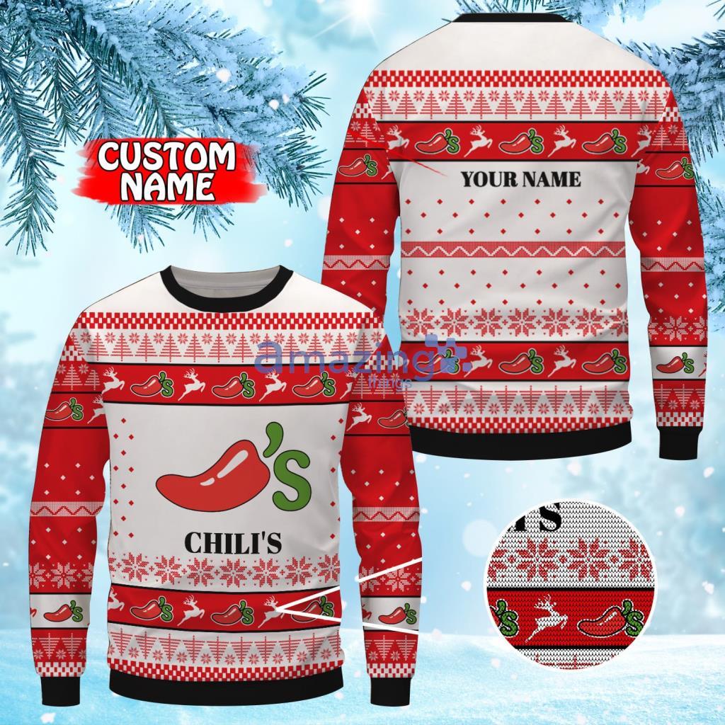 Personalized Chili's Christmas Ugly Sweater 3D Gift For Men And Women Product Photo 1