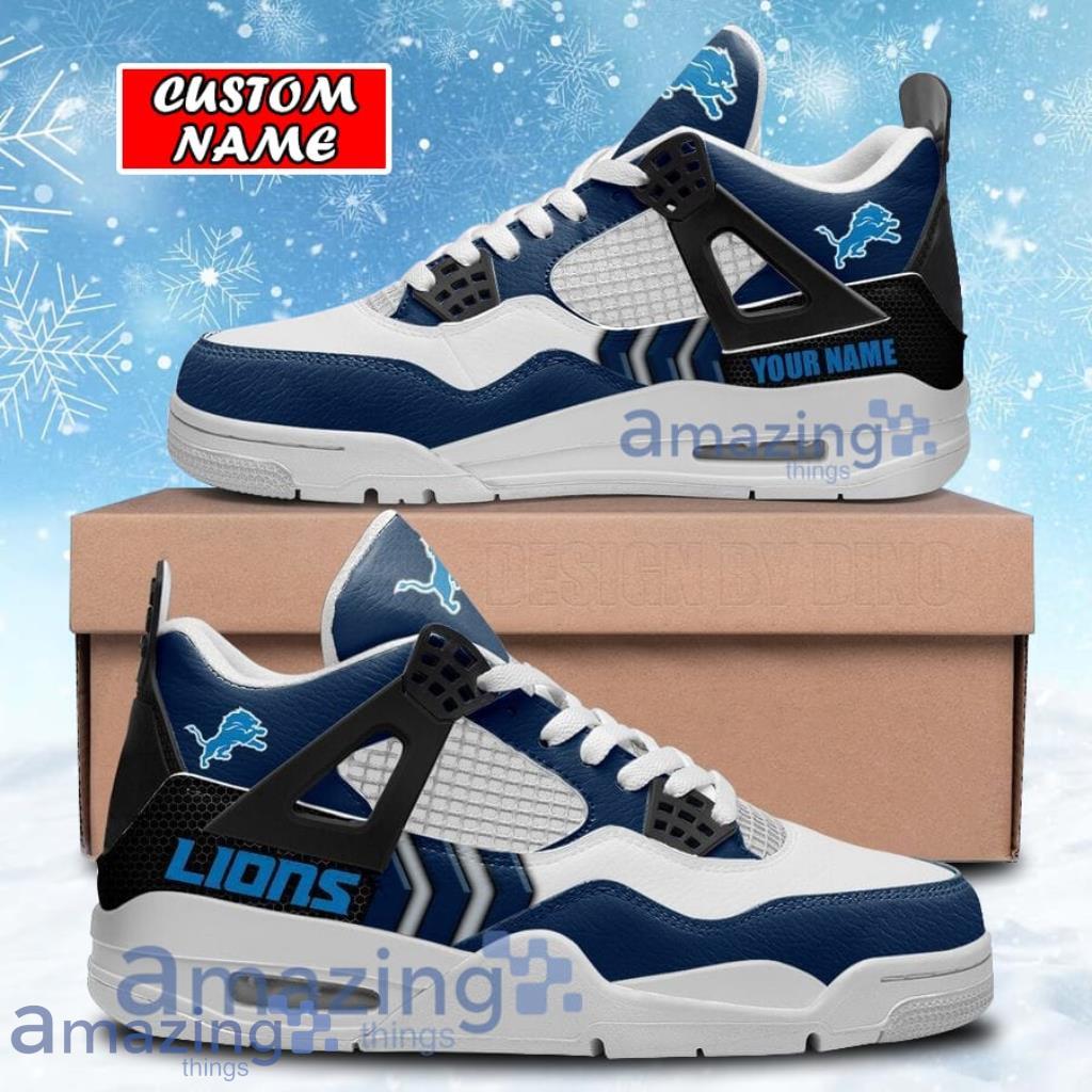 Personalized Detroit Lions Air Jordan 4 Sneakers Shoes Gift For Men And Women Product Photo 1