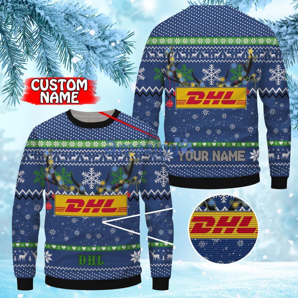 Personalized Dhl Christmas Ugly Sweater 3D Gift For Men And Women Product Photo 1