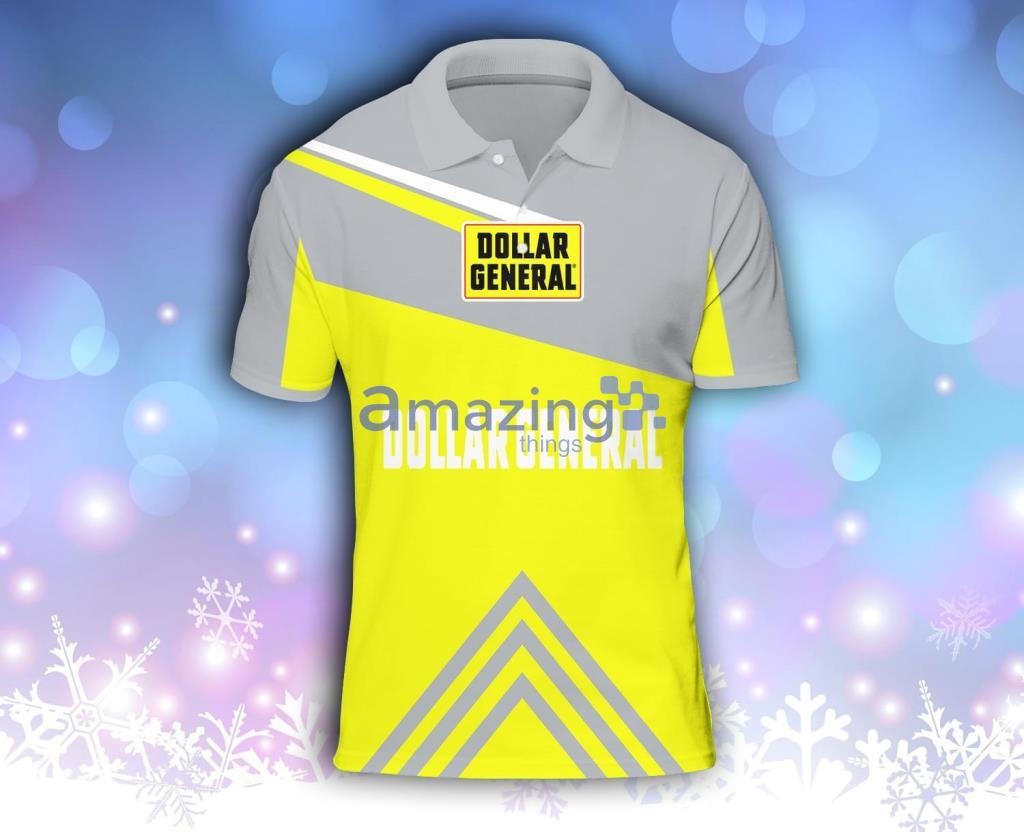 Personalized Dollar General Yellow And Grey 3D Polo Shirt Gift For Big Fans Product Photo 1