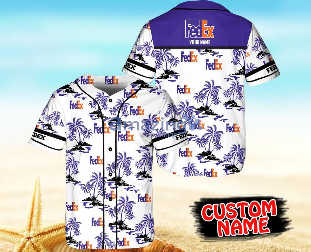 Personalized Fedex Logo Pattern Baseball Jersey Shirt Gift For Men And Women Product Photo 1