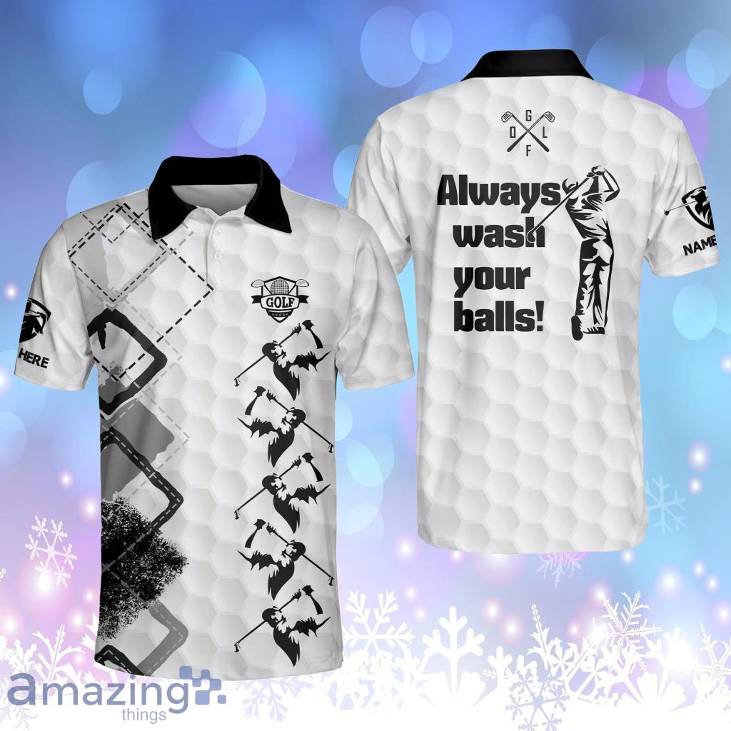 Personalized Funny Always Wash Your Balls Mens Golf Polo Shirt Product Photo 1
