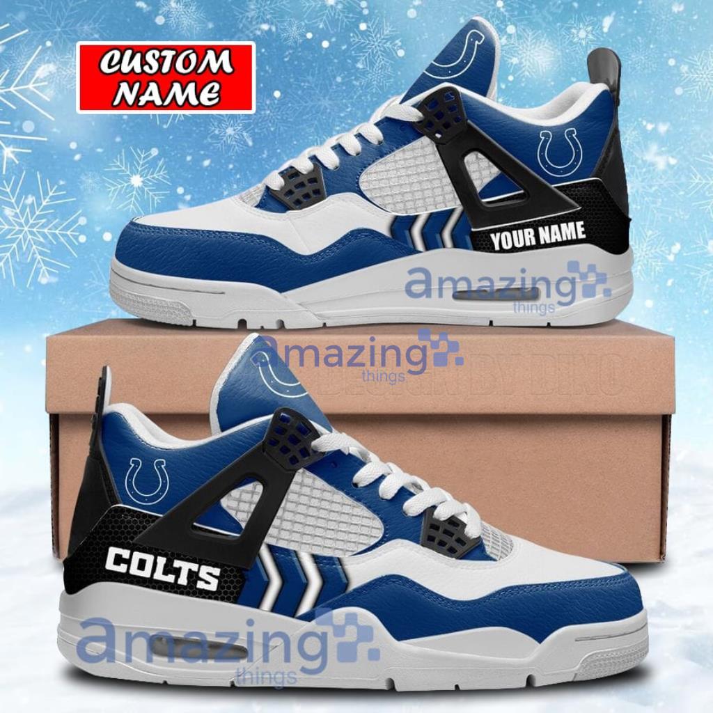 Personalized Indianapolis Colts Air Jordan 4 Sneakers Shoes Gift For Men And Women Product Photo 1