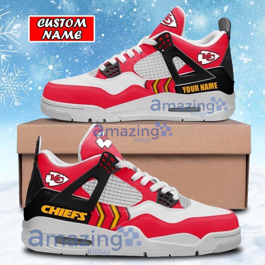 Personalized Kansas City Chiefs Air Jordan 4 Sneakers Shoes Gift For Men And Women Product Photo 1