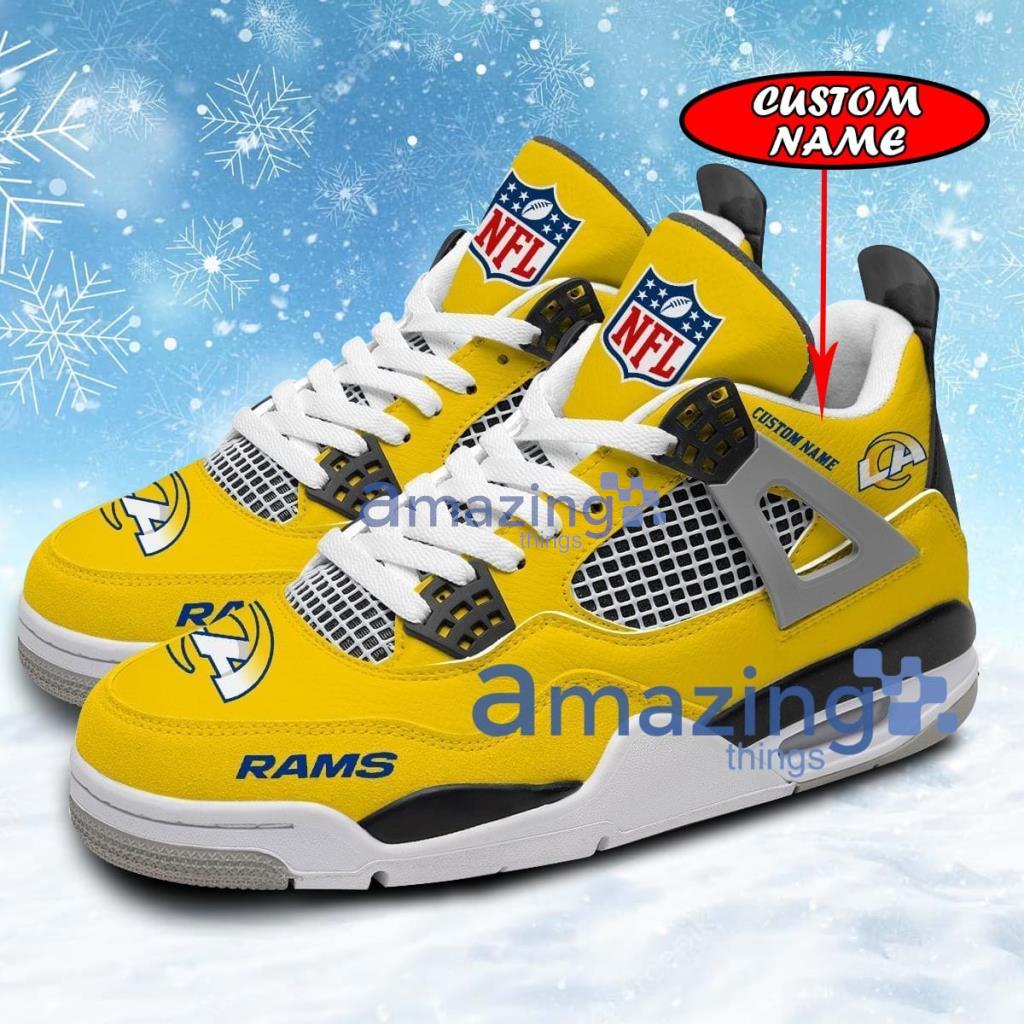 Personalized Los Angeles Rams MLB Air Jordan 4 Shoes New Trend 2023 Gift For Men And Women Product Photo 1