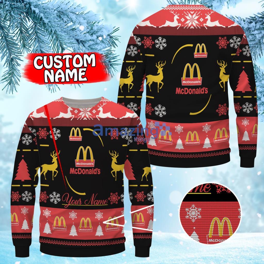 Personalized Mcdonald's Logo Christmas Ugly Sweater 3D Gift For Men And Women Uniform Product Photo 1
