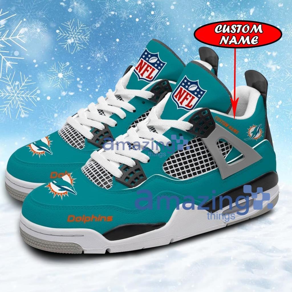 Miami Dolphins Custom Name Air Jordan 11 Sneaker Shoes For Sport