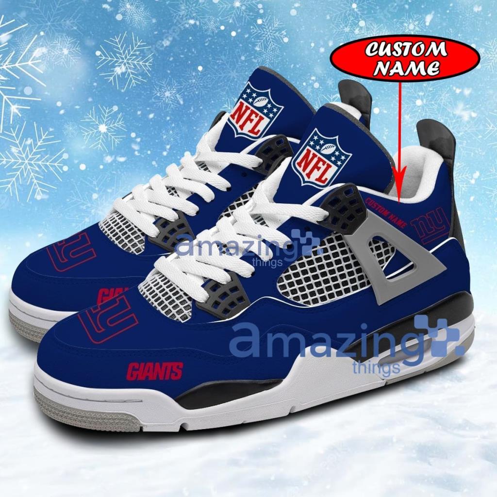 Personalized New York Giants MLB Air Jordan 4 Shoes New Trend 2023 Gift For Men And Women Product Photo 1