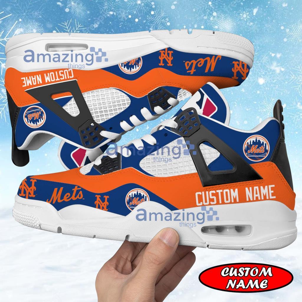 Personalized New York Mets MLB Air Jordan 4 Shoes New Trend 2023 Gift For Men And Women Product Photo 1