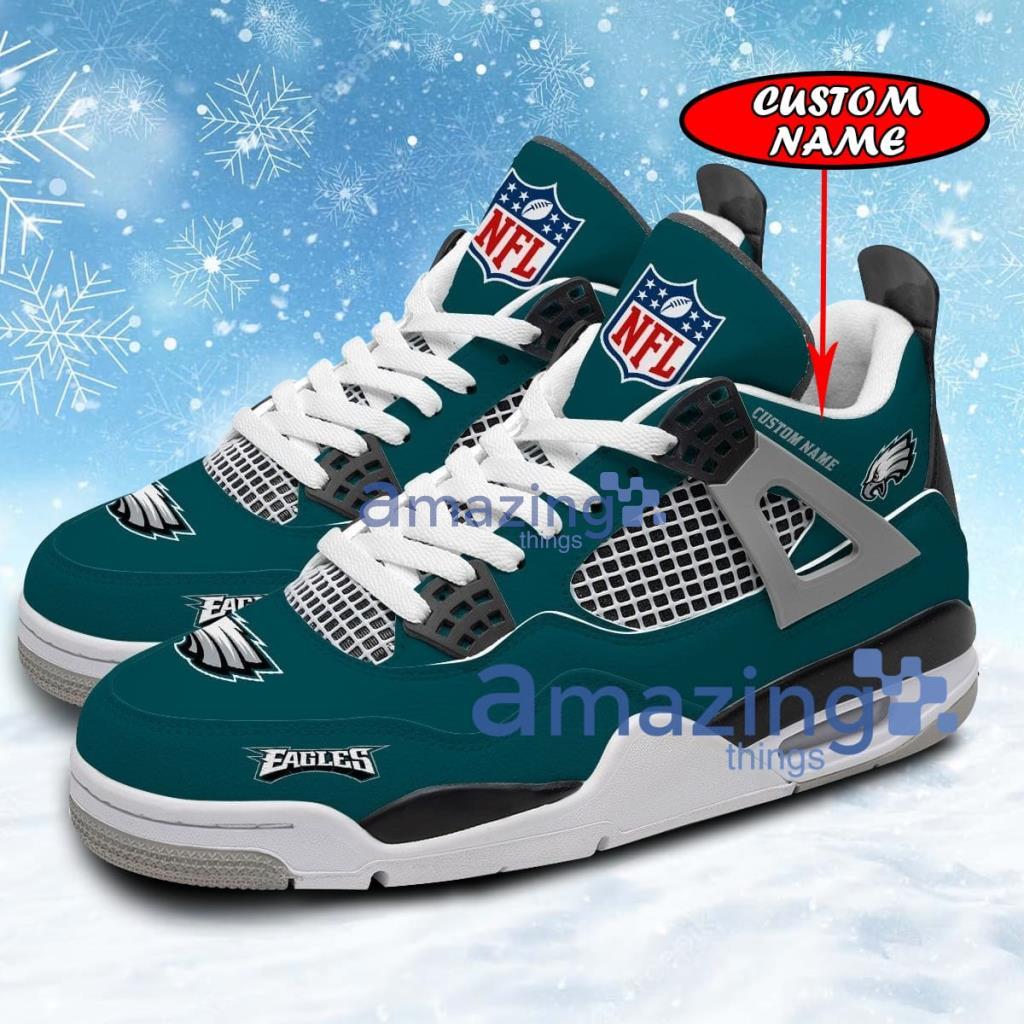 Personalized Philadelphia Eagles MLB Air Jordan 4 Shoes New Trend 2023 Gift For Men And Women Product Photo 1