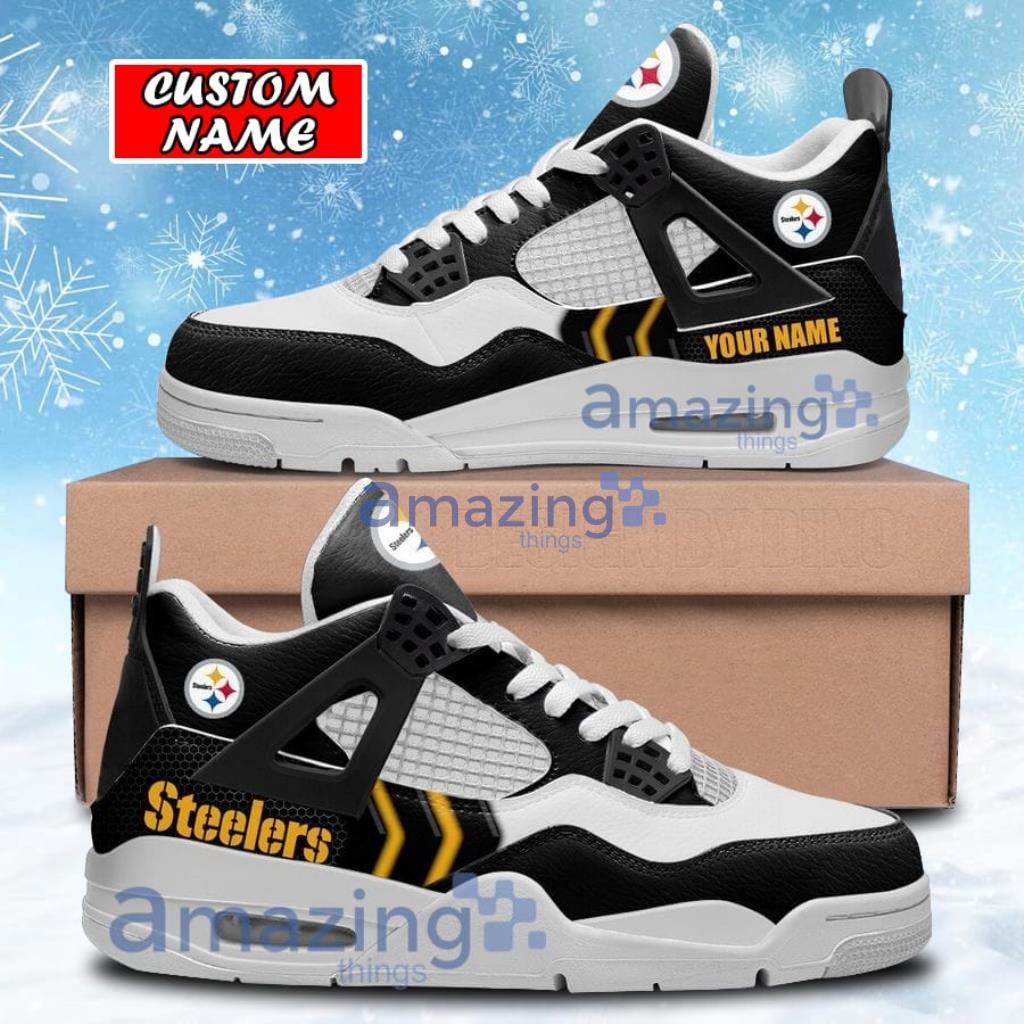 Personalized Pittsburgh Steelers Air Jordan 4 Sneakers Shoes Gift For Men And Women Product Photo 1