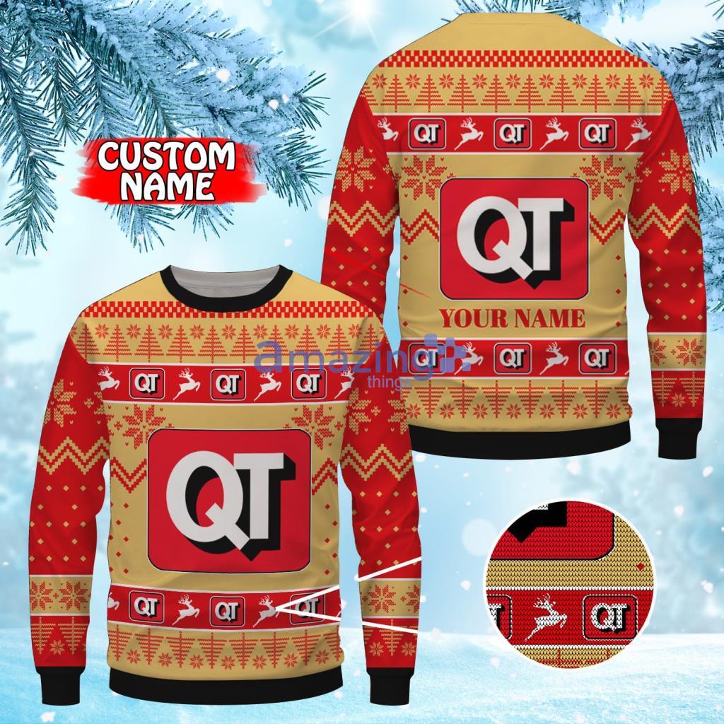 Personalized Quiktrip Logo Christmas Ugly Sweater 3D Gift For Men And Women Product Photo 1