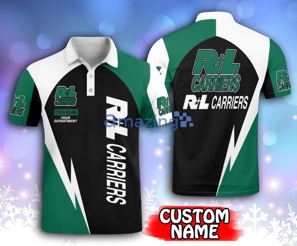 Personalized R+l Carriers Logo Black And Dark Green Polo Shirt Gift For Fans, Golf Lover Product Photo 1