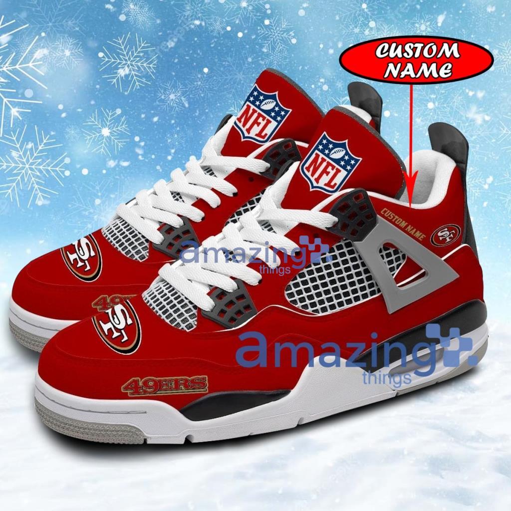Personalized San Francisco 49ers MLB Air Jordan 4 Shoes New Trend 2023 Gift For Men And Women Product Photo 1