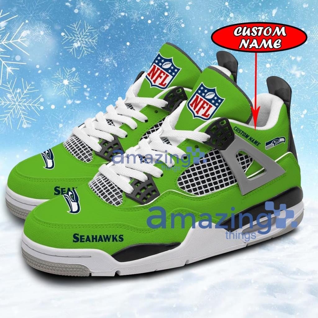 Personalized Seattle Seahawks MLB Air Jordan 4 Shoes New Trend 2023 Gift  For Men And Women