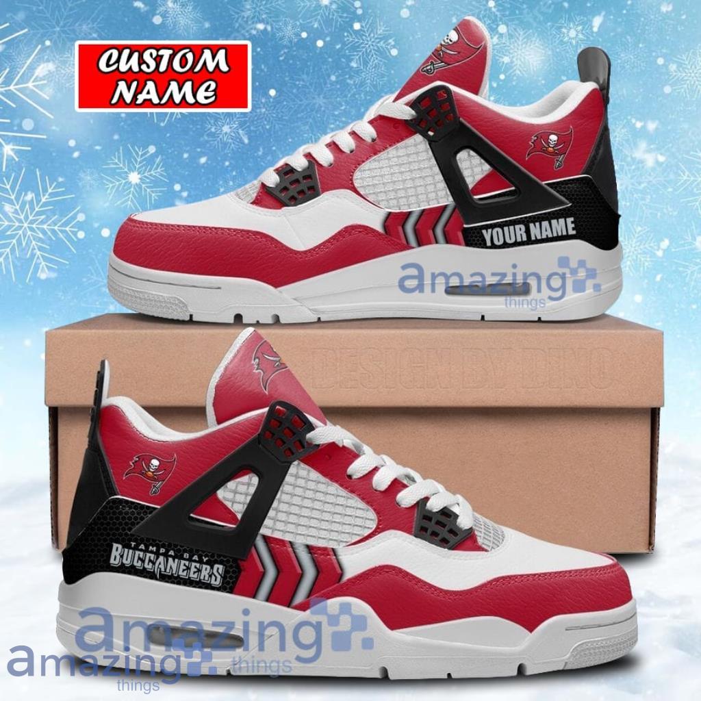 Personalized Tampa Bay Buccaneers Air Jordan 4 Sneakers Shoes Gift For Men And Women Product Photo 1