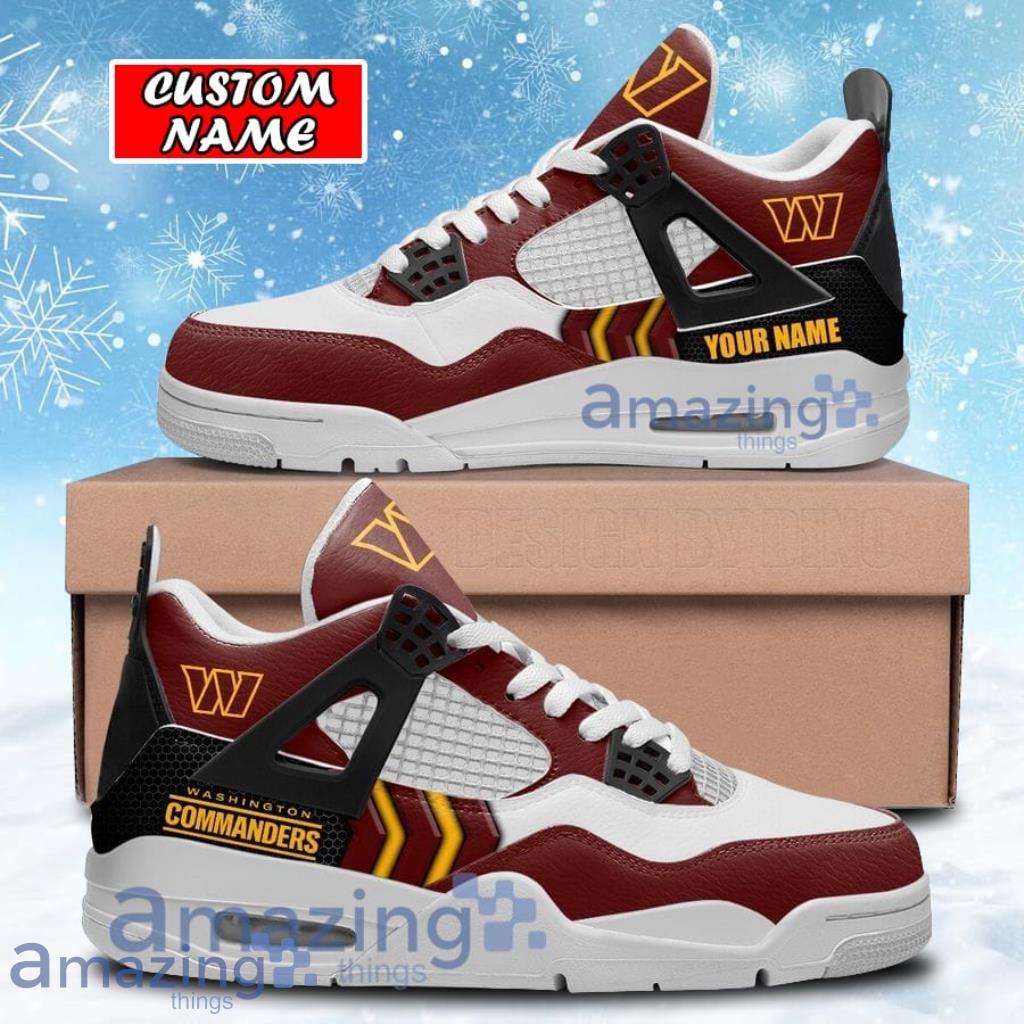 Personalized Washington Commanders Air Jordan 4 Sneakers Shoes Gift For Men  And Women