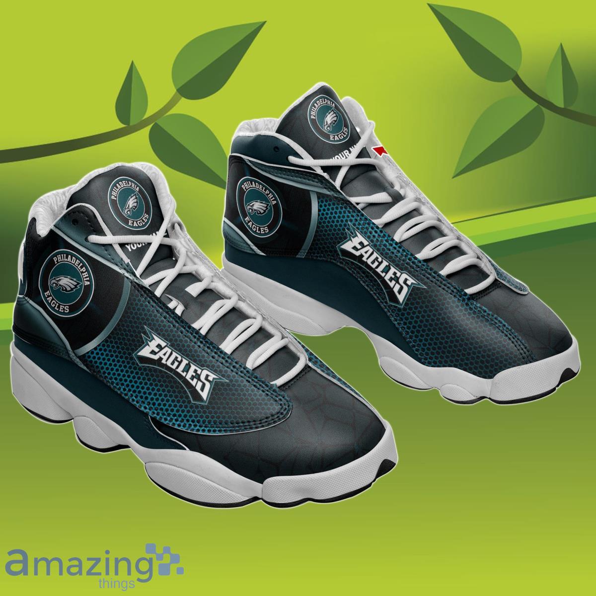 Philadelphia Eagles Custom Name Air Jordan 11 Sneakers Shoes