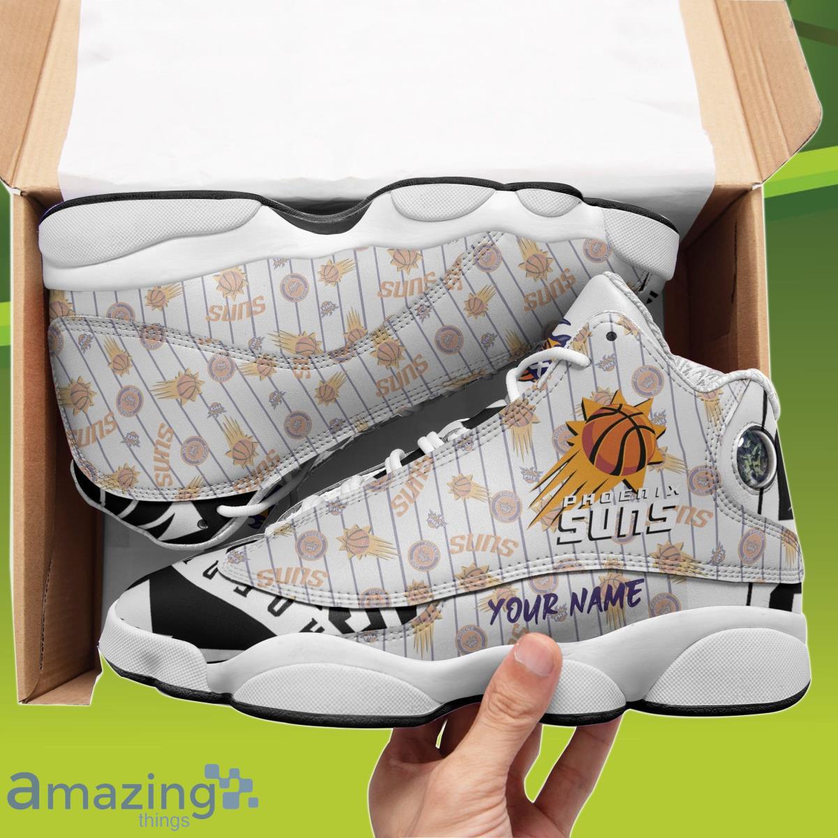 Phoenix Suns Custom Name Air Jordan 4 Sneaker Shoes For Men And Women