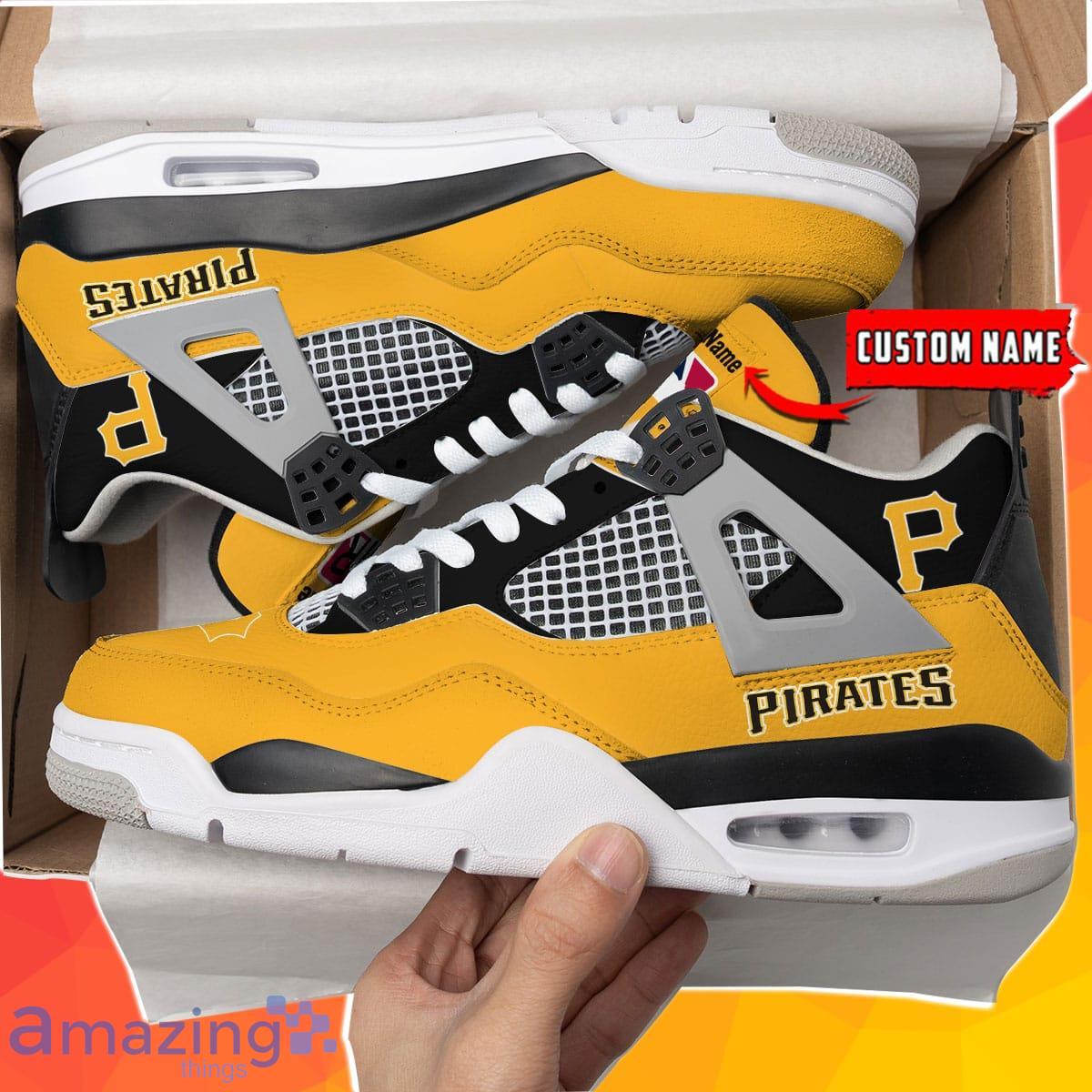 Pittsburgh Pirates Personalized Air Jordan 4 Sneakers Best Gift For Men And Women Product Photo 1