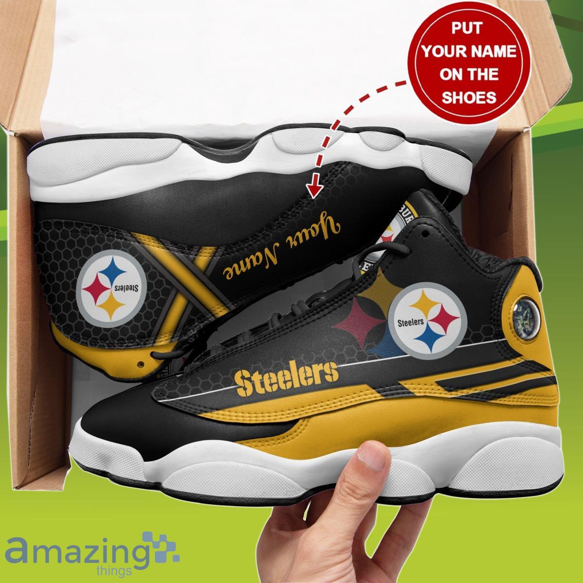 Pittsburgh Steelers Jordan 13 Sneakers Custom Name BGift For Everyone Product Photo 1