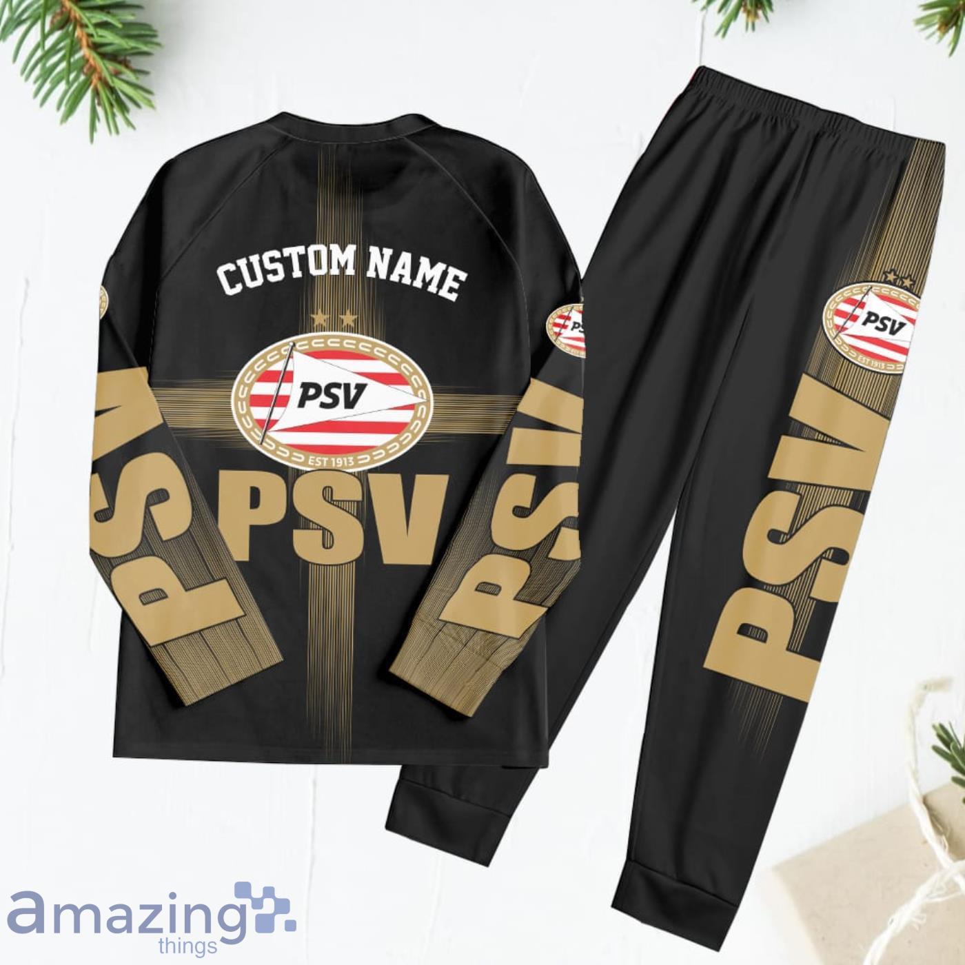 PSV Custom Name Pajamas Set For Family Sport Fans Gift image PSV Custom Name Pajamas Set For Family Sport Fans Gift Product Photo 3