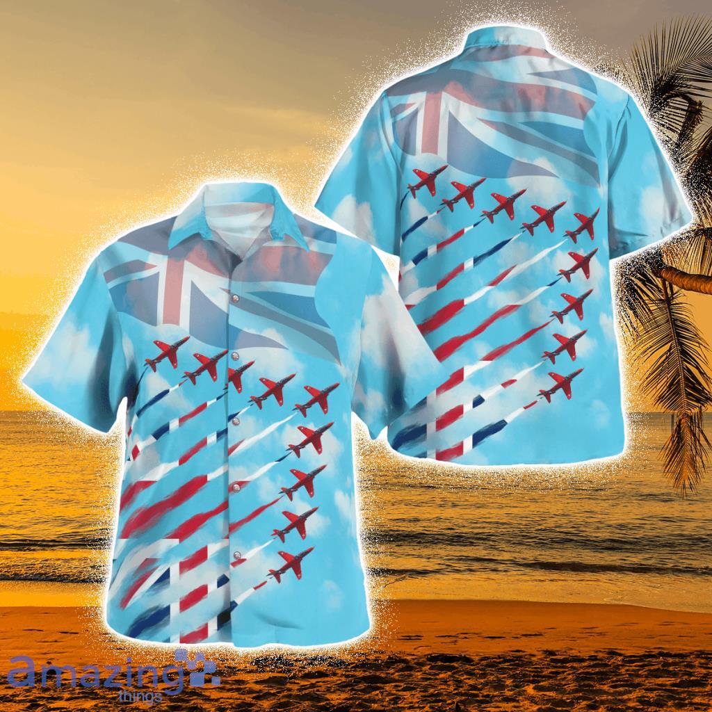 Raf Red Arrows Aircraft Armed Force Days Tropical Hawaiian Shirt Product Photo 1