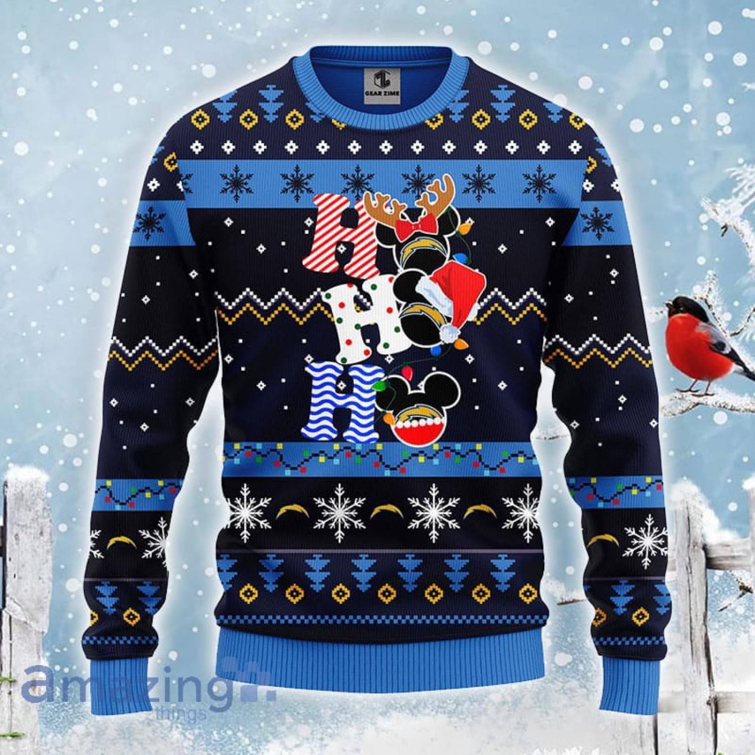 NFL Los Angeles Chargers Mickey Mouse Disney Ugly Christmas