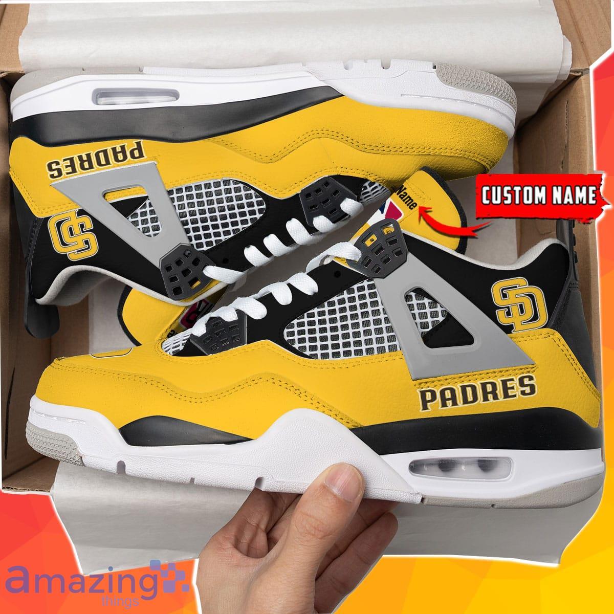 San Diego Padres Personalized Air Jordan 4 Sneakers Best Gift For Men And Women Product Photo 1