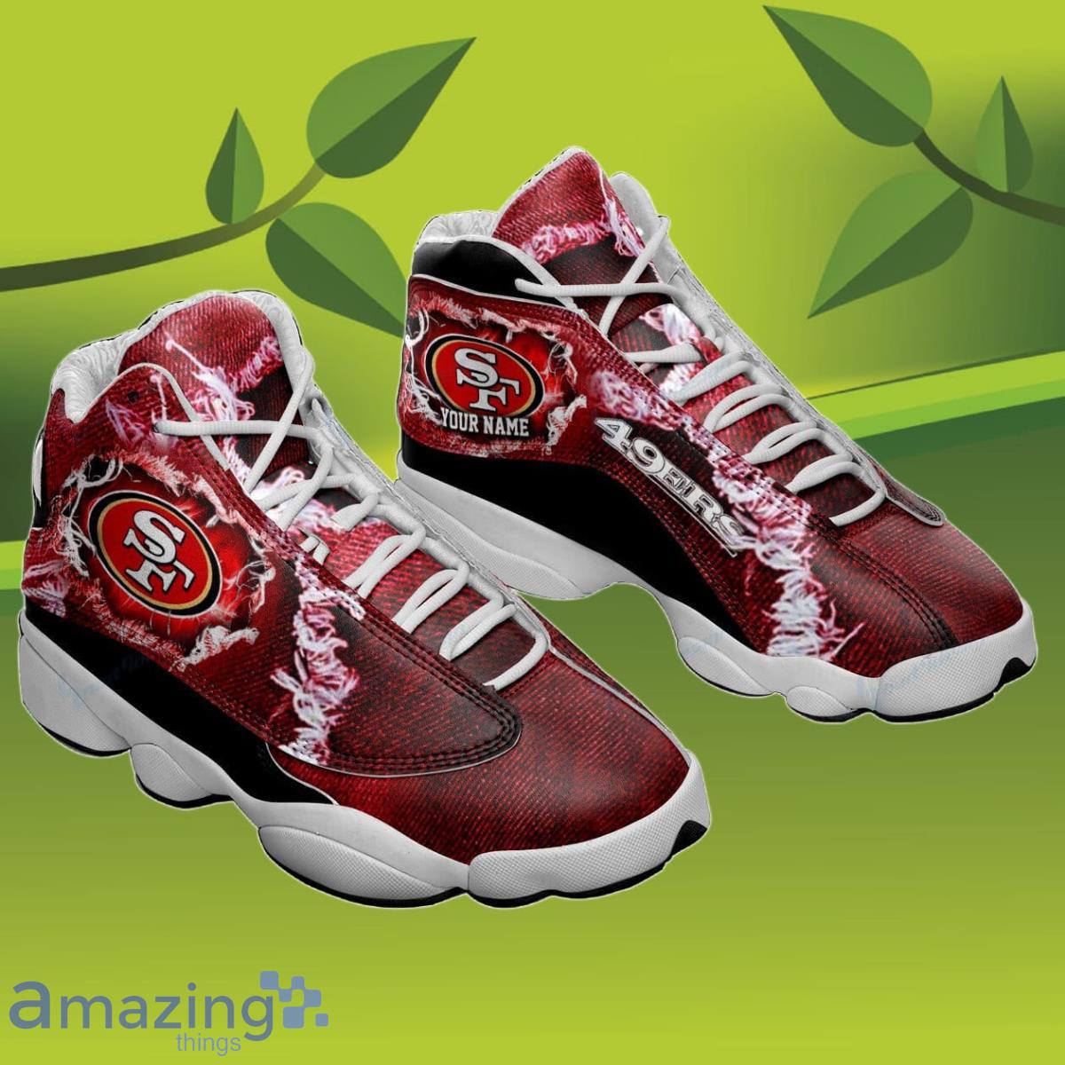 San Francisco 49ers Air Jordan 13 Sneakers Custom Name Style Gift For  Friends