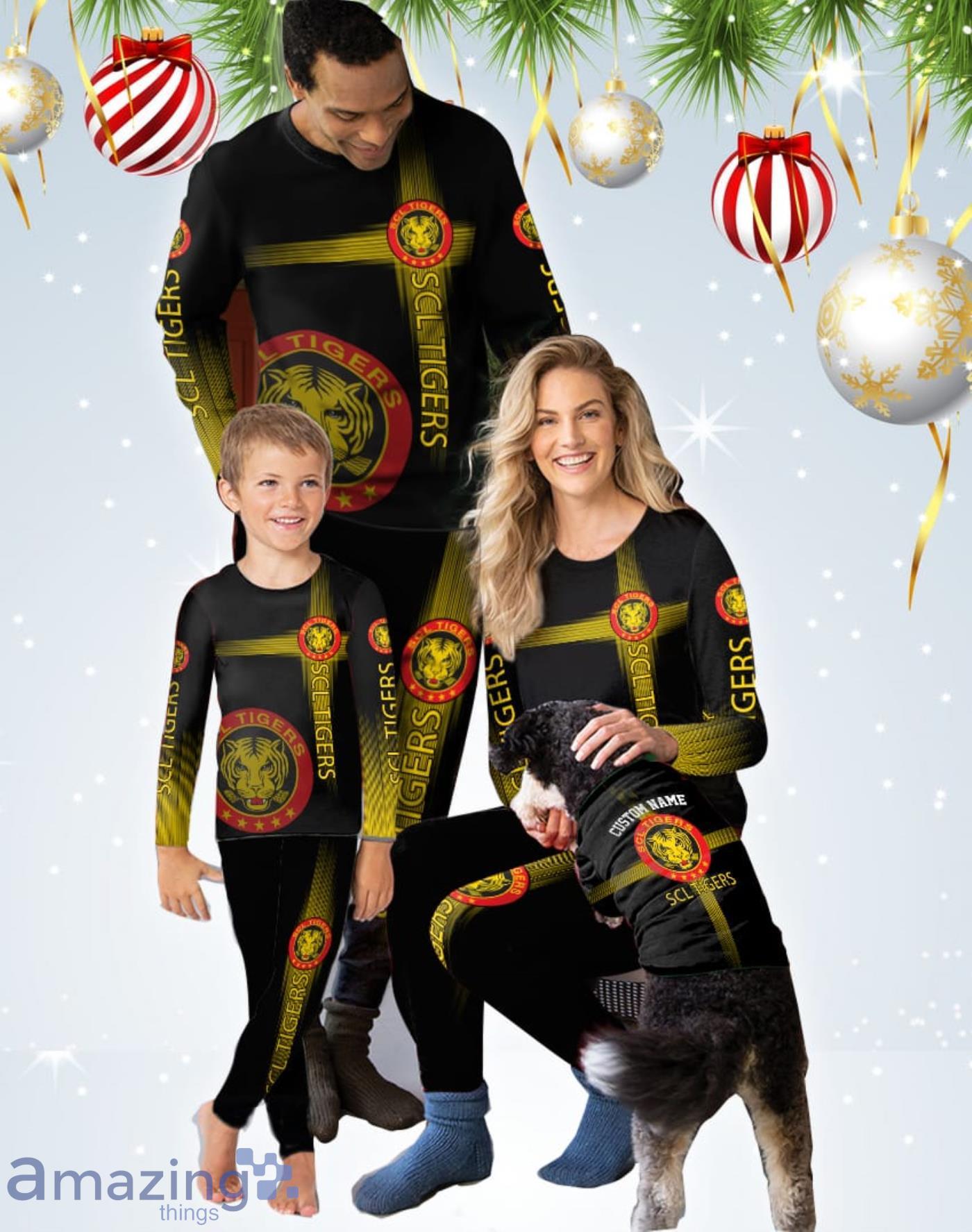 SCL_Tigers Custom Name Pajamas Set For Family Sport Fans Gift Product Photo 1