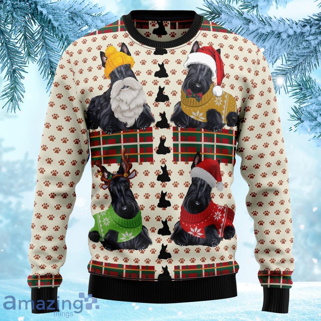 Scottish Terrier Christmas Lover Xmas Gift Christmas Outfits Gift -Ugly Christmas Sweater 3D Product Photo 1 Scottish Terrier Christmas Lover Xmas Gift Christmas Outfits Gift -Ugly Christmas Sweater 3D Product Photo 1
