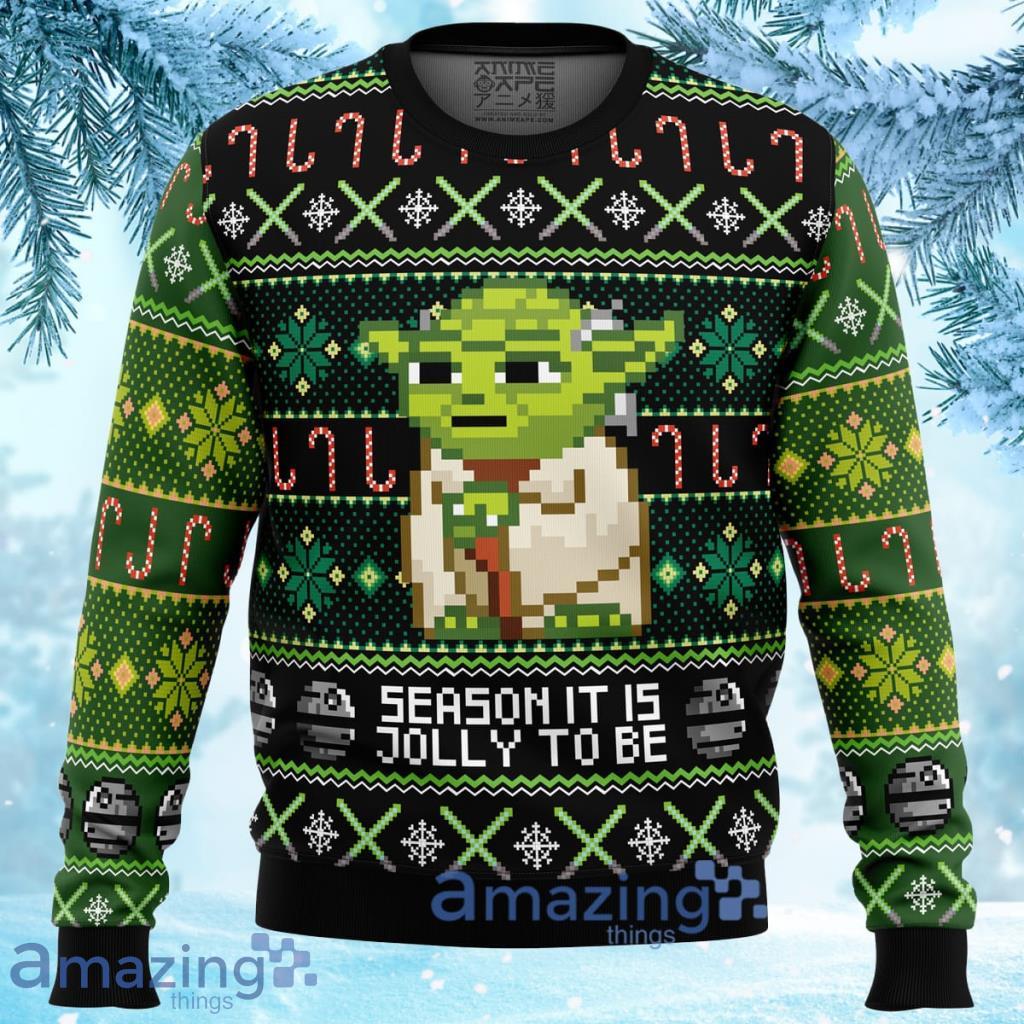 Season It Is Jolly To Be Yoda Ugly Christmas Sweater 3D Gift For Men And Women Product Photo 1