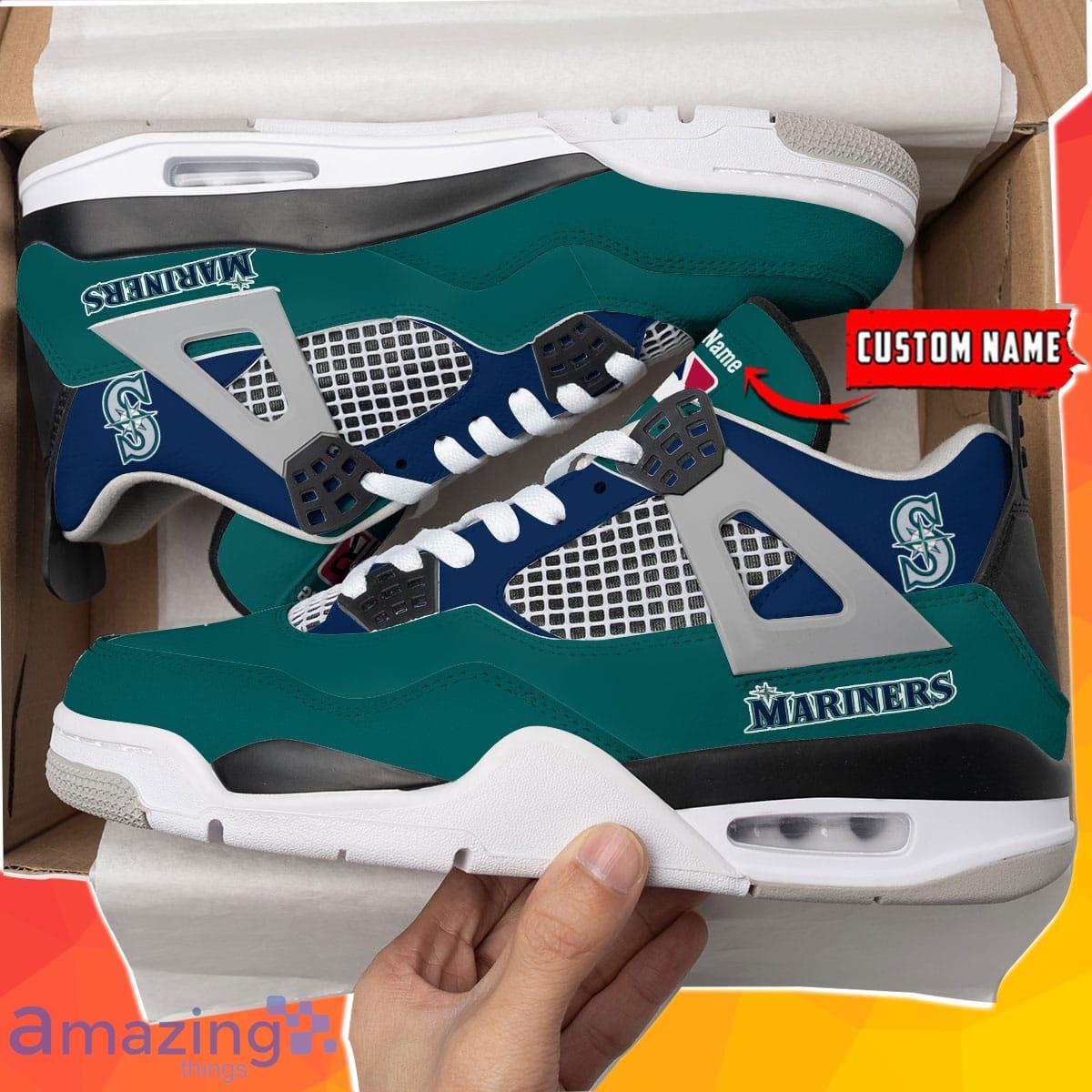 Seattle Mariners Personalized Air Jordan 4 Sneakers Best Gift For Men And Women Product Photo 1