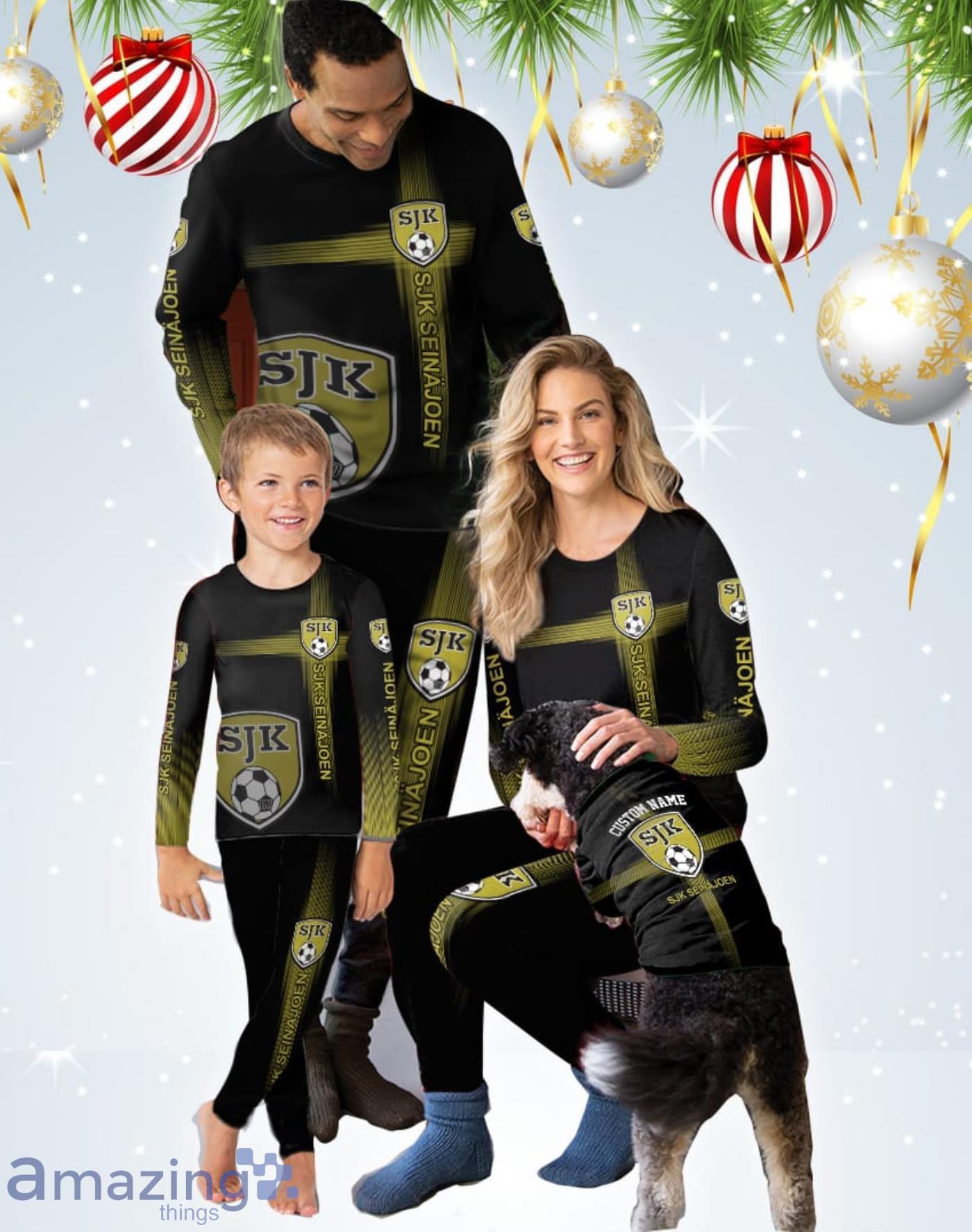 Seinajoen Jalkapallokerho Custom Name Pajamas Set For Family Sport Fans Gift Product Photo 1