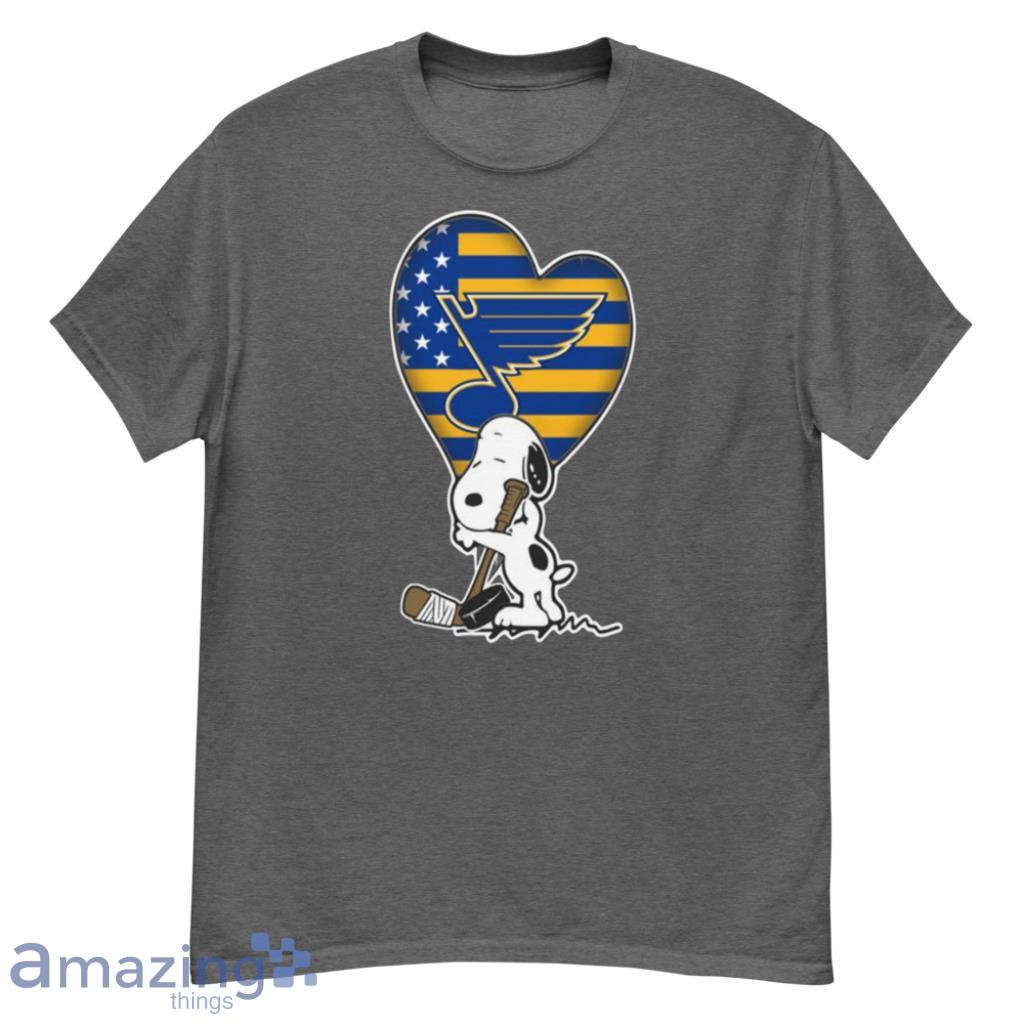 St Louis Blues NHL Hockey The Peanuts Movie Adorable Snoopy T Shirt Product Photo 1