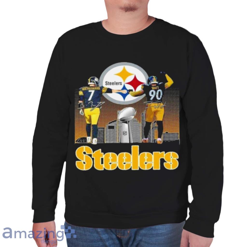 Pittsburgh Steelers Bleached V-Neck Long Sleeve Shirt – Kampus Kustoms