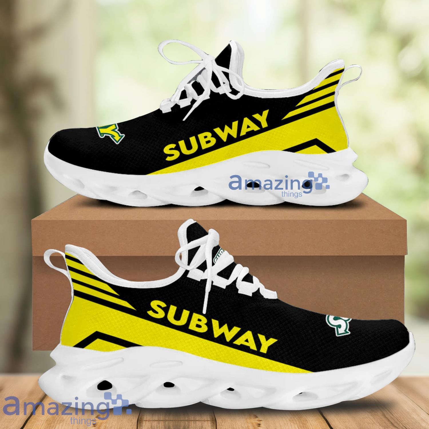 Subway Black Yellow Max Soul Shoes Walking Sneakers For Men And Women image Subway Black Yellow Max Soul Shoes Walking Sneakers For Men And Women Product Photo 2